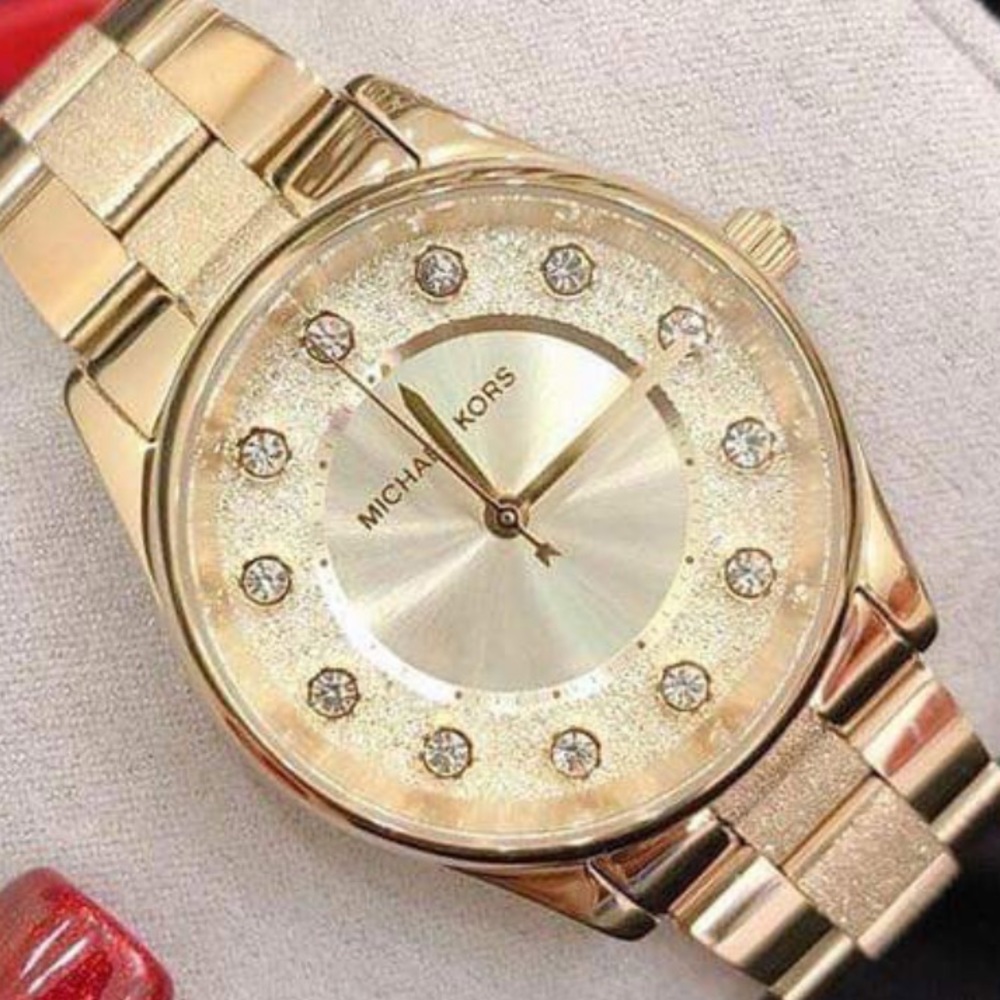 🆕Michael Kors Colette Three-Hand Gold-Tone Watch - Picture 4 of 14